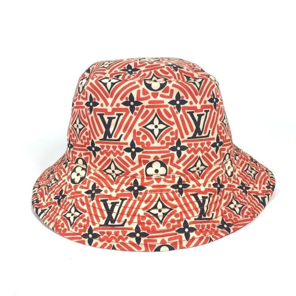 LOUIS VUITTON M76536 Hat Claim Rouge Monogram Hats Bucket Hat Bob Hat - Picture 1 of 13
